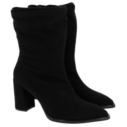 Wonders Salma M-5422 Ankle Boots – Black Suede – Womens Boots - Crep Direct UK