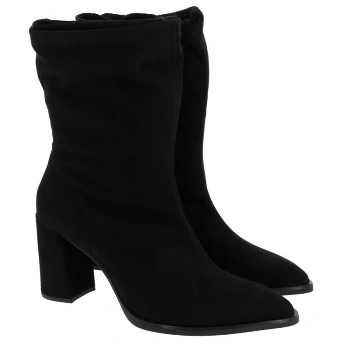 Wonders Salma M-5422 Ankle Boots – Black Suede – Womens Boots - Crep Direct UK