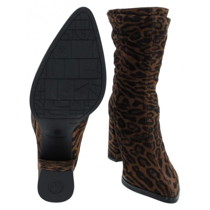 Wonders Salma M-5422 Ankle Boots – Animal Print Suede – Womens Boots - Crep Direct UK