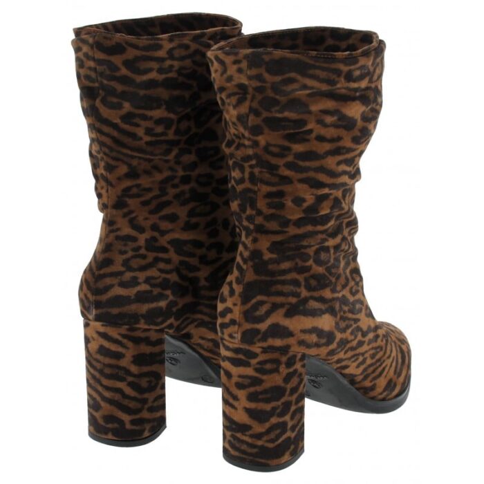 Wonders Salma M-5422 Ankle Boots – Animal Print Suede – Womens Boots - Crep Direct UK