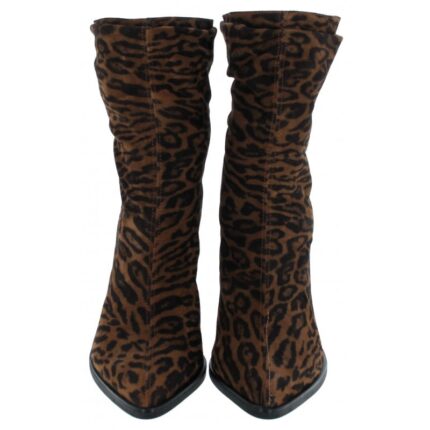 Wonders Salma M-5422 Ankle Boots – Animal Print Suede – Womens Boots - Crep Direct UK