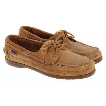 Sebago Schooner 7002JQ0 Boat Shoes – Brown Tan Leather – Mens Shoes - Crep Direct UK