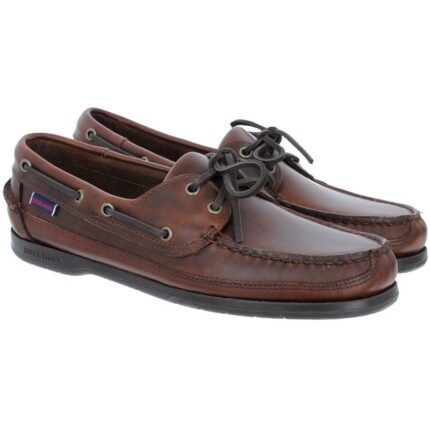 Sebago Schooner 7000GD0 Boat Shoes – Brown Gum Leather – Mens Shoes - Crep Direct UK