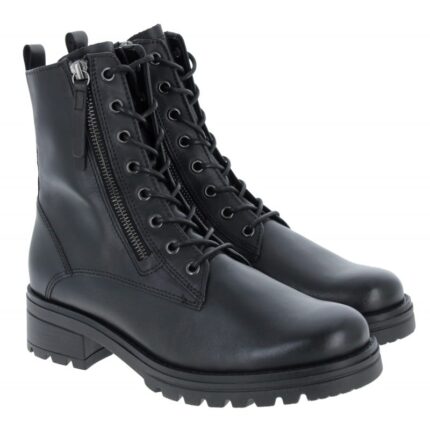 Gabor Serve 32.785 Ankle Boots - Black Leather - Womens Boots