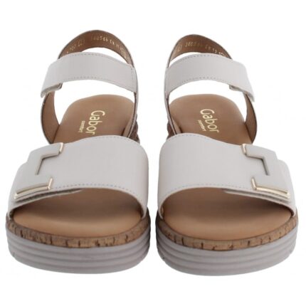 Gabor Shout 62.700 Sandals – Cream Leather – Womens Sandals, Sliders & Toe Posts - Crep Direct UK