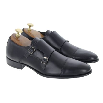 The Golden Boot Golden Boot Silva 5809 Monk Shoes - Black Leather - Mens Shoes