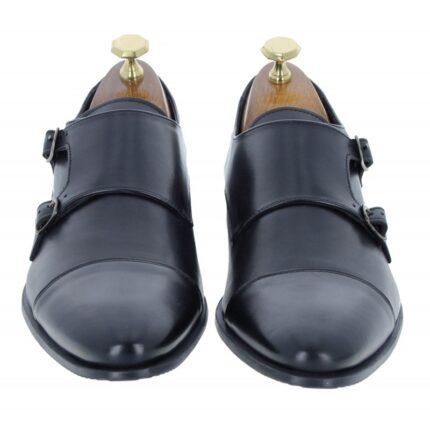 The Golden Boot Golden Boot Silva 5809 Monk Shoes – Black Leather – Mens Shoes - Crep Direct UK