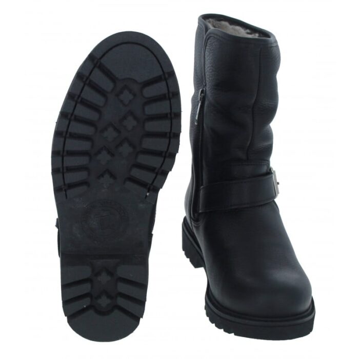 Panama Jack Singapur Boots – Black Leather – Womens Boots - Crep Direct UK