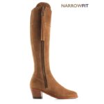 Fairfax and Favor Fairfax & Favor Narrow Fit Heeled Regina Boots – Tan Suede – Womens Boots - Crep Direct UK