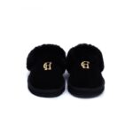 Holland Cooper HC Shearling Slippers – Black Suede – Womens Slippers - Crep Direct UK
