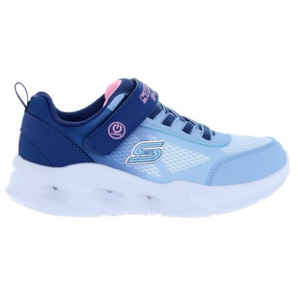 Skechers Sola Glo 303714L Blue (Navy NVLB) Textile – Girls Shoes - Crep Direct UK