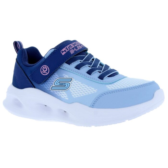Skechers Sola Glo 303714L Blue (Navy NVLB) Textile – Girls Shoes - Crep Direct UK