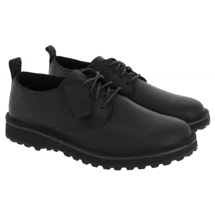 Clarks Solsbury Lace Shoes – Black Leather – Mens Shoes - Crep Direct UK