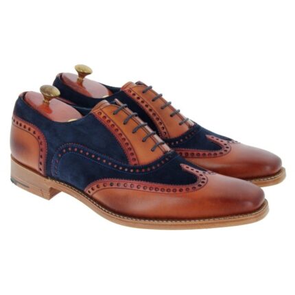 Barker Spencer Shoes – Antique Rosewood/Navy Suede – Mens Shoes - Crep Direct UK