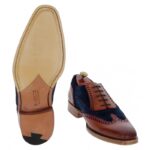 Barker Spencer Shoes – Antique Rosewood/Navy Suede – Mens Shoes - Crep Direct UK