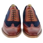 Barker Spencer Shoes – Antique Rosewood/Navy Suede – Mens Shoes - Crep Direct UK