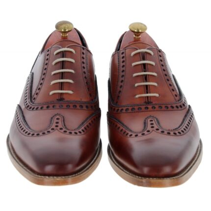 Barker Spencer Shoes – Antique Rosewood/Navy Calf Leather – Mens Shoes - Crep Direct UK