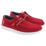 Hey Dude Wally Sport Mesh 40403 Shoes – Dark Red – Mens Shoes - Crep Direct UK