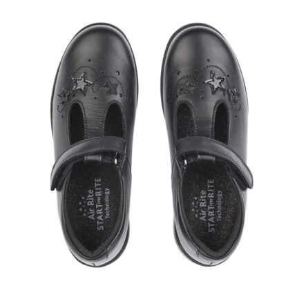 Start-Rite Star Jump School Shoes – Black Leather – Girls School Shoes - Crep Direct UK