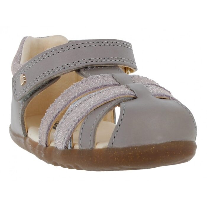 Bobux Step Up Cross Jump 7311 Sandals – Taupe Leather – Girls Sandals - Crep Direct UK