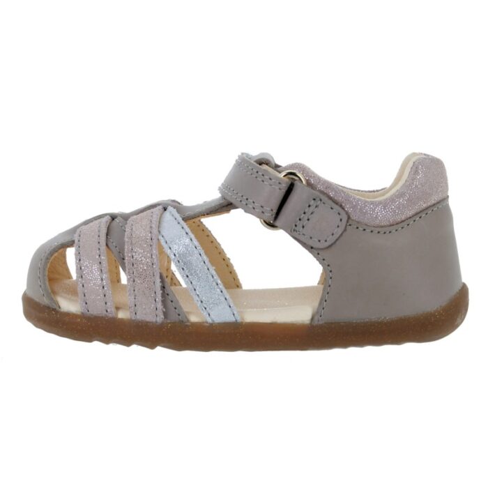 Bobux Step Up Cross Jump 7311 Sandals – Taupe Leather – Girls Sandals - Crep Direct UK