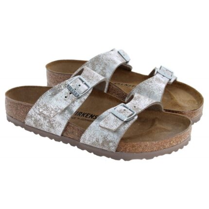 Birkenstock Sydney 1026961 Sandals - Silver Nubuck - Womens Sandals, Sliders & Toe Posts
