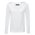 Holland Cooper Long Sleeve Vee Neck Tee – White – Ladies Clothing - Crep Direct UK Holland Cooper Long Sleeve Vee Neck Tee – White – Ladies Clothing - Crep Direct UK
