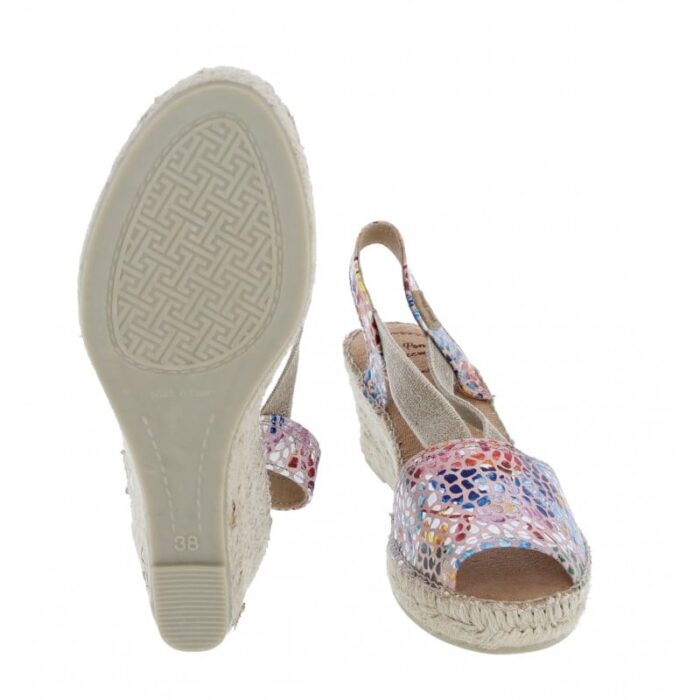 Toni Pons Teide-PM Slingback Espadrilles – Taupe Multi Leather – Womens Espadrilles - Crep Direct UK