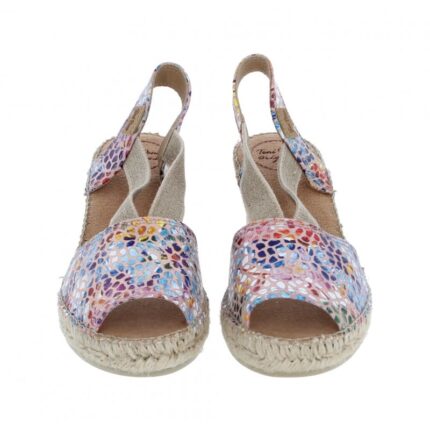 Toni Pons Teide-PM Slingback Espadrilles – Taupe Multi Leather – Womens Espadrilles - Crep Direct UK