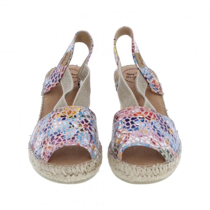 Toni Pons Teide-PM Slingback Espadrilles – Taupe Multi Leather – Womens Espadrilles - Crep Direct UK