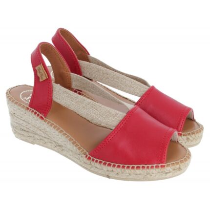 Toni Pons Teide-P Slingback Espadrilles – Red Leather – Womens Espadrilles - Crep Direct UK Toni Pons Teide-P Slingback Espadrilles – Red Leather – Womens Espadrilles - Crep Direct UK