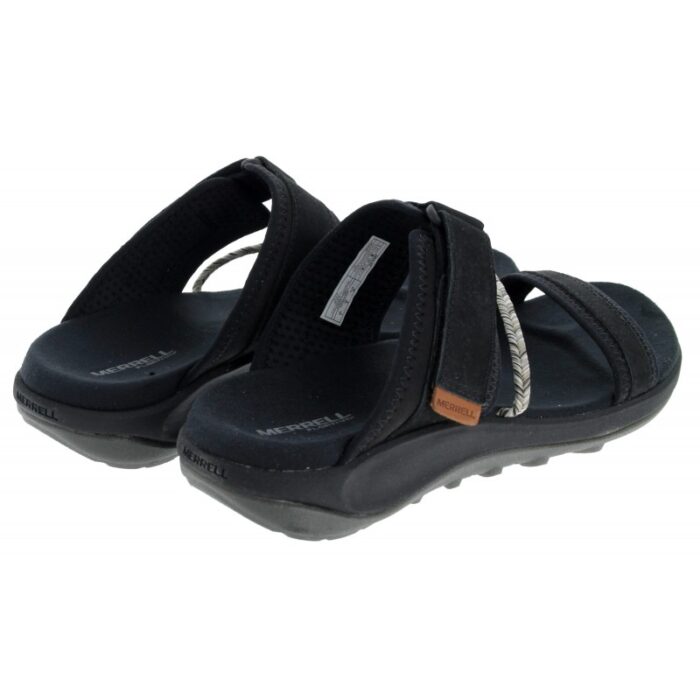 Merrell Terran 4 Slide J006396 – Black Leather – Womens Sandals, Sliders & Toe Posts - Crep Direct UK