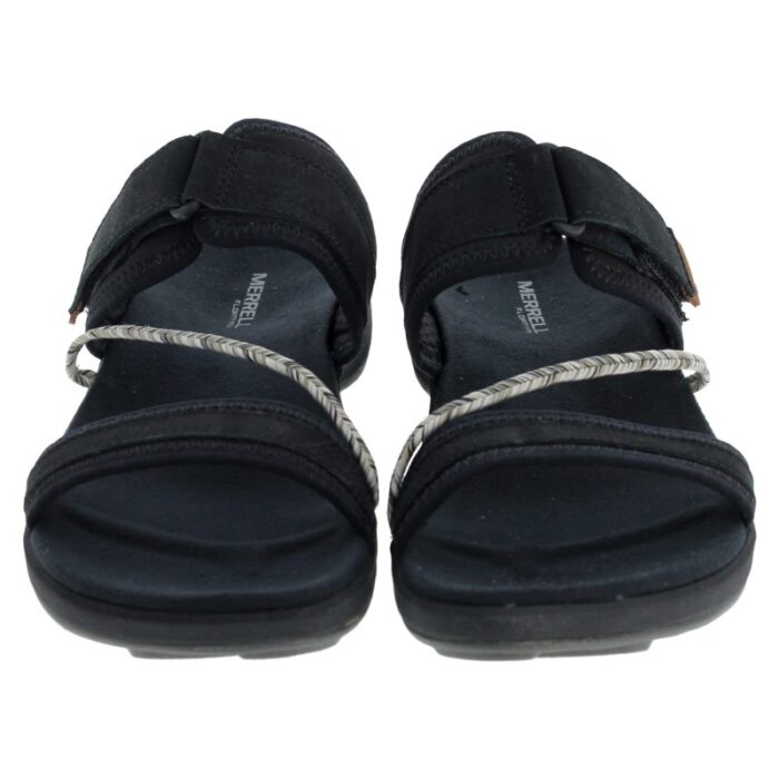 Merrell Terran 4 Slide J006396 – Black Leather – Womens Sandals, Sliders & Toe Posts - Crep Direct UK