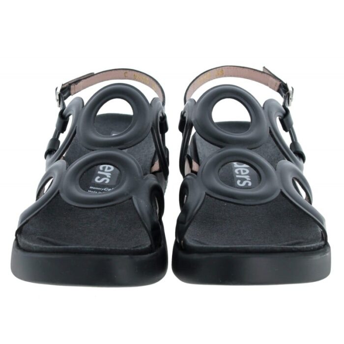 Wonders Toledo C-6533 Flat Sandals – Black Leather – Womens Sandals, Sliders & Toe Posts - Crep Direct UK