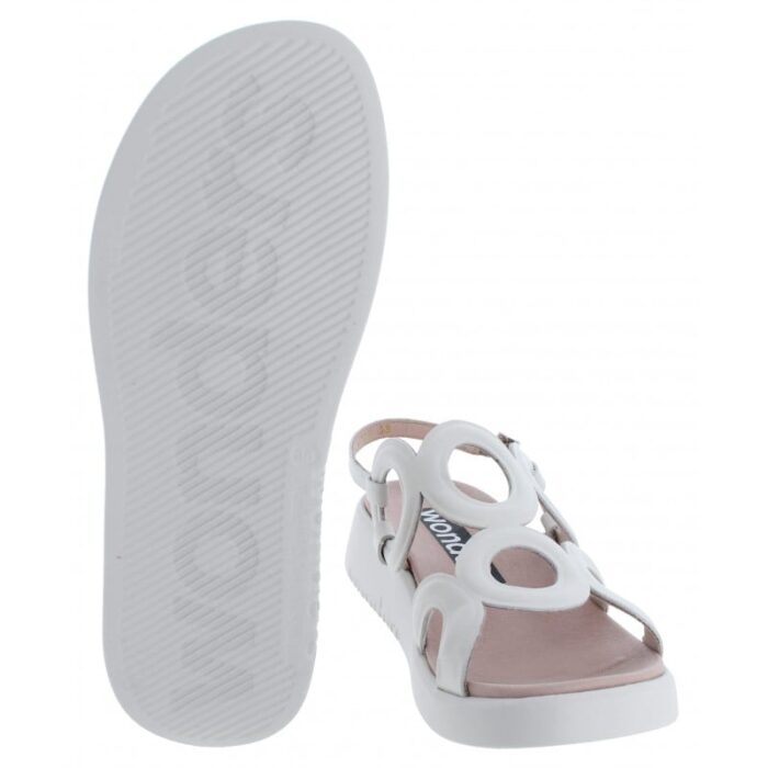 Wonders Toledo C-6533 Flat Sandals – White Leather – Womens Sandals, Sliders & Toe Posts - Crep Direct UK