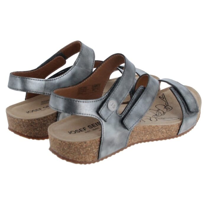 Josef Seibel Tonga 25 78519 Sandals – Anthracite Leather – Womens Sandals, Sliders & Toe Posts - Crep Direct UK