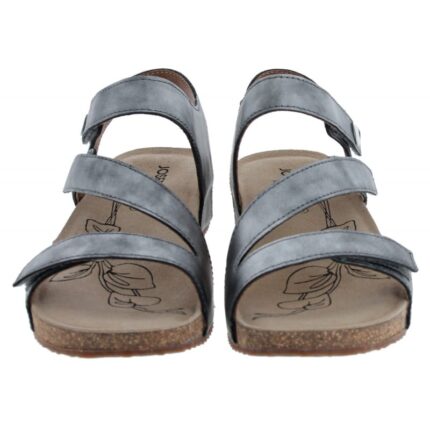 Josef Seibel Tonga 25 78519 Sandals – Anthracite Leather – Womens Sandals, Sliders & Toe Posts - Crep Direct UK
