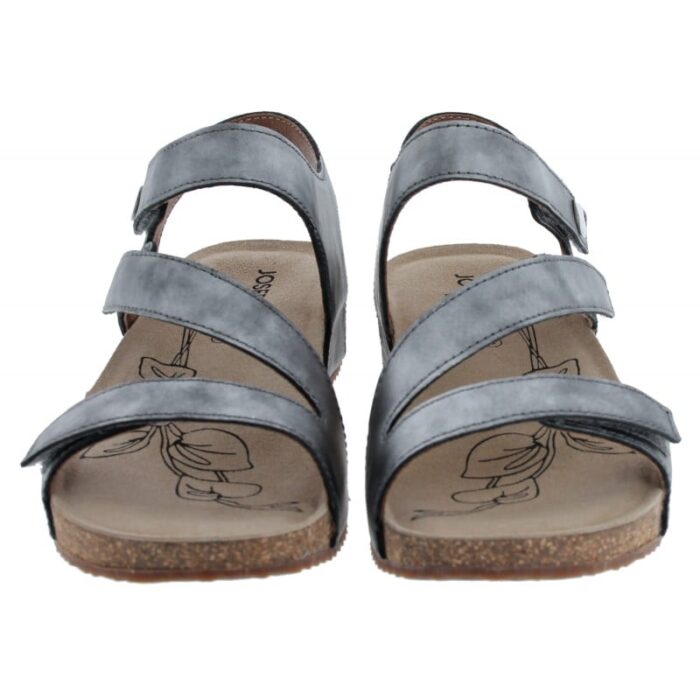 Josef Seibel Tonga 25 78519 Sandals – Anthracite Leather – Womens Sandals, Sliders & Toe Posts - Crep Direct UK