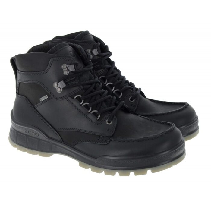 Ecco Track 25 Mid GTX 831704 Waterproof Boots – Black Leather – Mens Trekking and Outdoor - Crep Direct UK