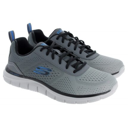 Skechers Track- Ripkent 232399 Trainers – Charcoal Grey – Mens Shoes - Crep Direct UK