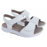 Gabor Trickle 66.815 Sandals – White Leather – Womens Sandals, Sliders & Toe Posts - Crep Direct UK