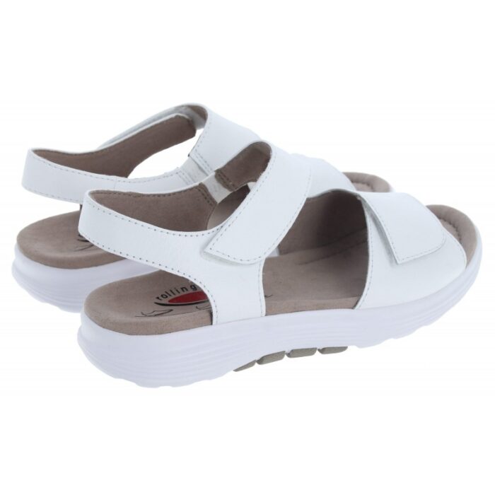 Gabor Trickle 66.815 Sandals – White Leather – Womens Sandals, Sliders & Toe Posts - Crep Direct UK