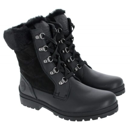 Panama Jack Tuscani Boots - Black Leather - Womens Boots