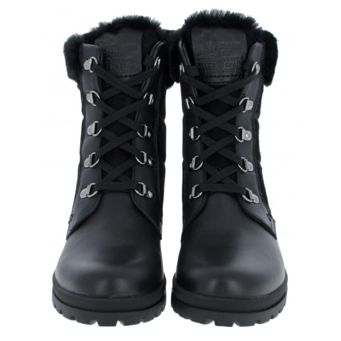 Panama Jack Tuscani Boots – Black Leather – Womens Boots - Crep Direct UK