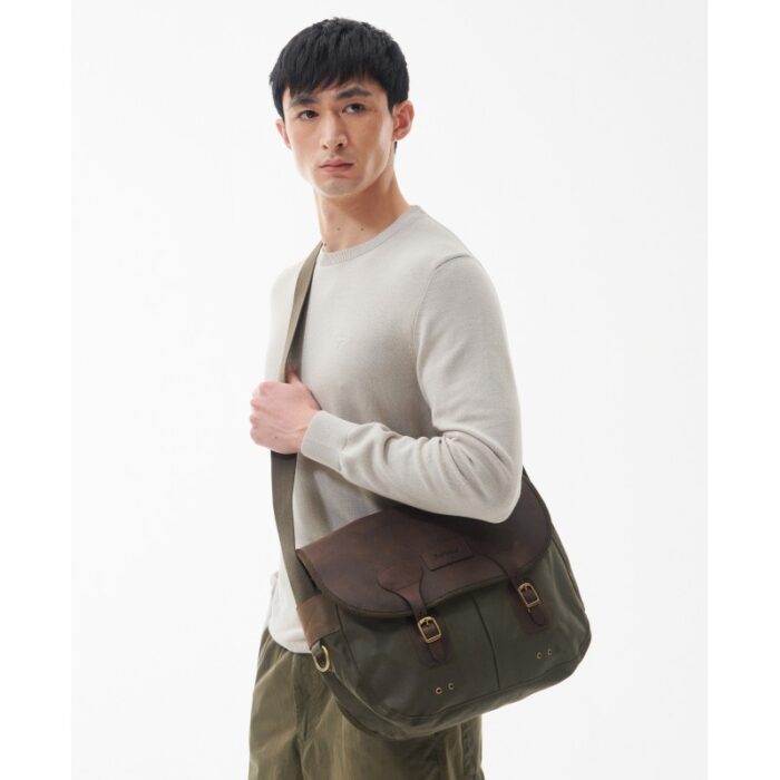 Barbour Wax Leather Tarras Bag UBA0003 – Green Waxed Cotton – Mens Wallets, Bags and Accessories - Crep Direct UK