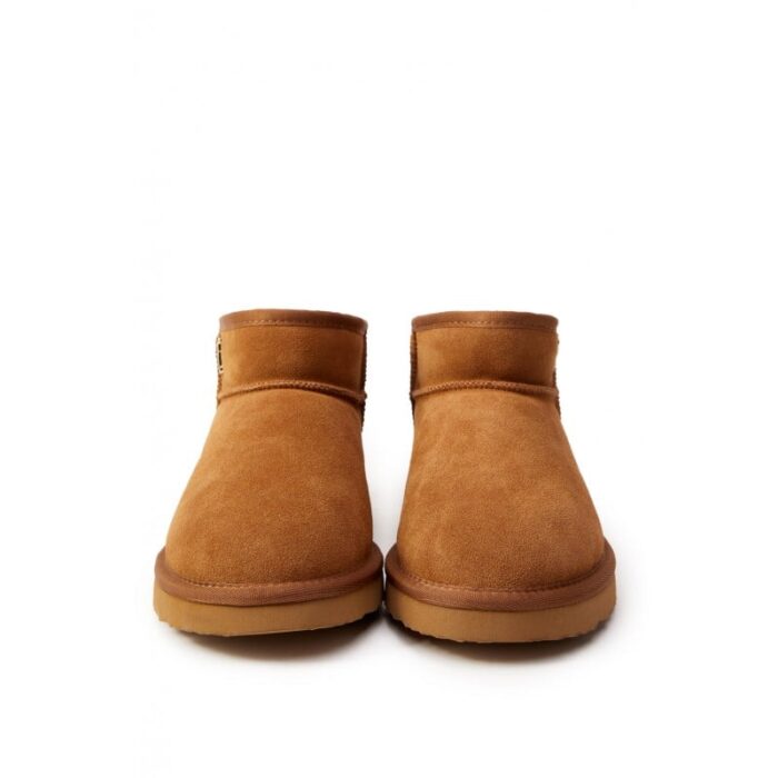 Holland Cooper Ultra Mini Shearling Boot – Tan Suede – Womens Boots - Crep Direct UK