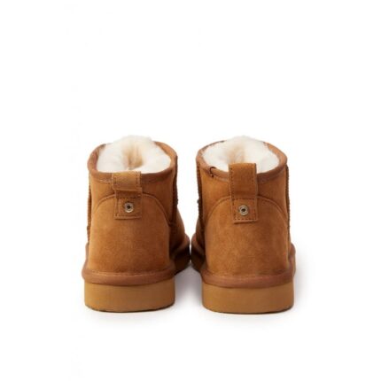 Holland Cooper Ultra Mini Shearling Boot – Tan Suede – Womens Boots - Crep Direct UK