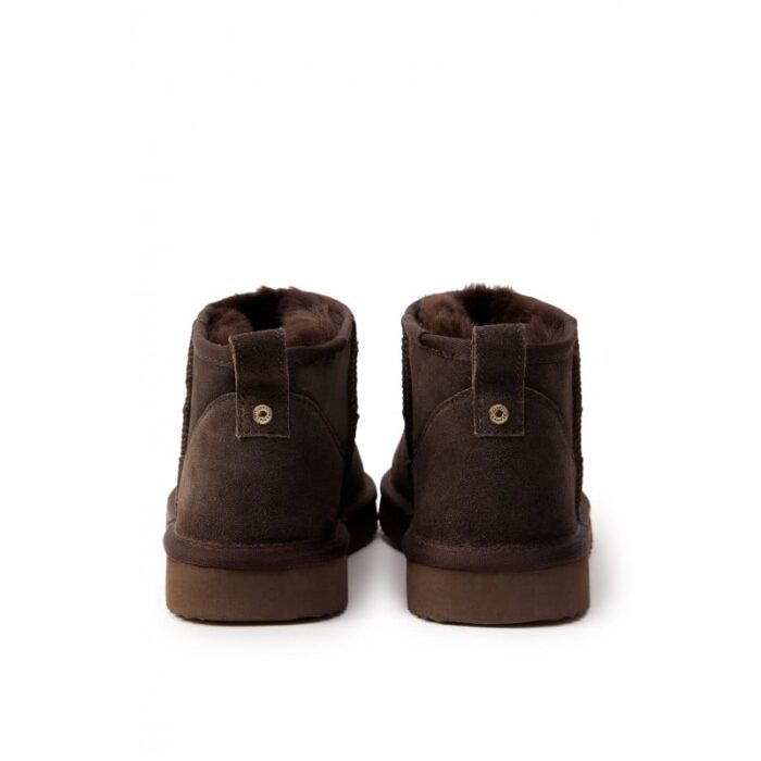 Holland Cooper Ultra Mini Shearling Boot – Chocolate Suede – Womens Boots - Crep Direct UK