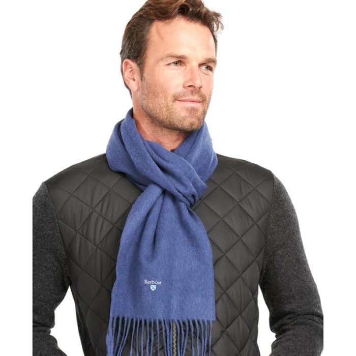 Barbour Plain Lambswool Scarf USC0008 – True Navy – Mens Clothing - Crep Direct UK