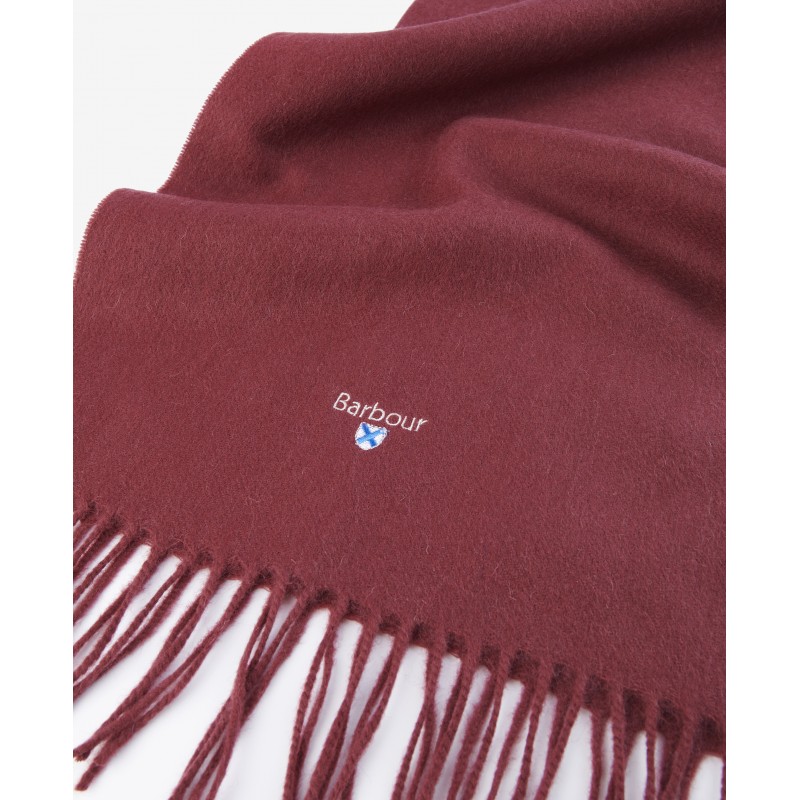 Barbour Plain Lambswool Scarf USC0008 – Port Red – Mens Clothing - Crep Direct UK